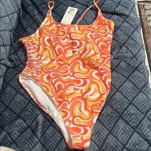 Refuge Orange and Yellow Swirl Swimsuit